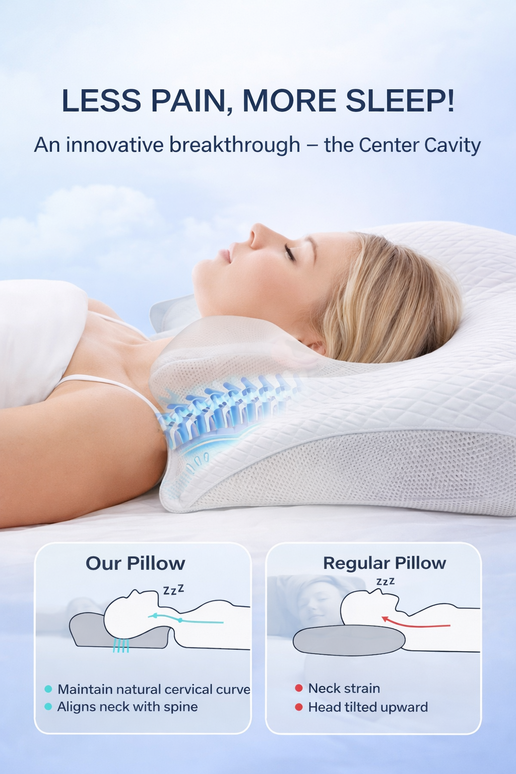 Orthopedic Memory Foam Neck Pillow