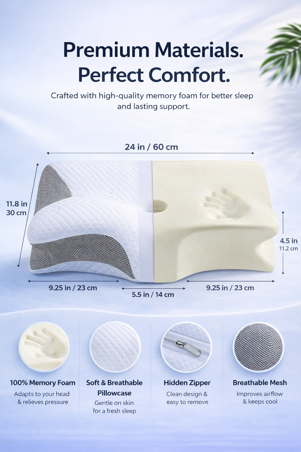 Orthopedic Memory Foam Neck Pillow